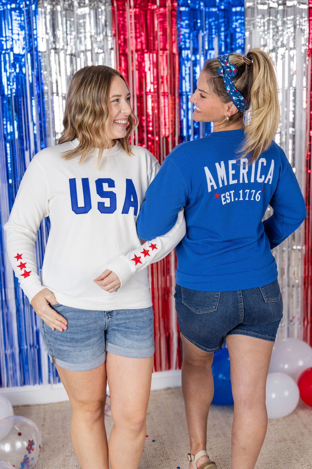 IN STOCK USA Pullover - White