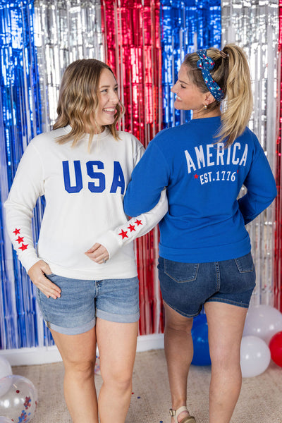 IN STOCK USA Pullover - White