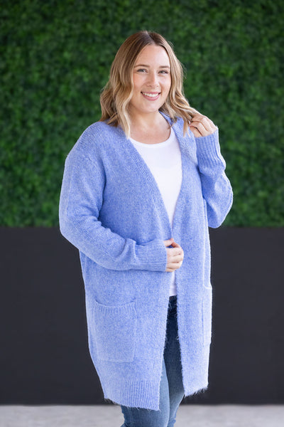 IN STOCK Madison Cozy Cardigan - Blue FINAL SALE