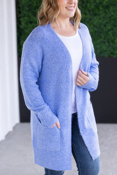 IN STOCK Madison Cozy Cardigan - Blue FINAL SALE