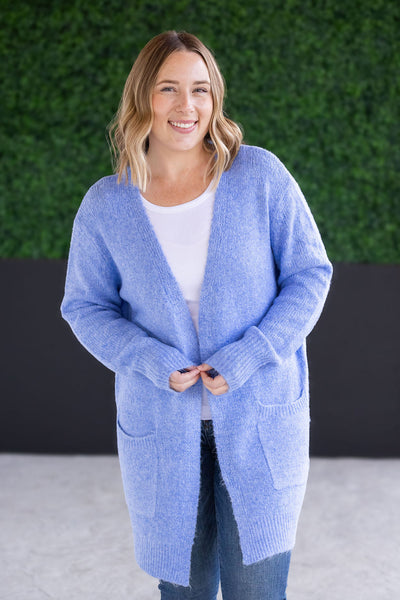 IN STOCK Madison Cozy Cardigan - Blue FINAL SALE