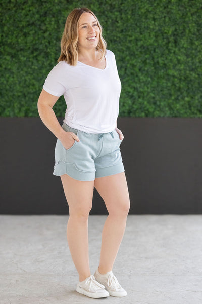 IN STOCK French Terry Stevie Shorts - Seabreeze FINAL SALE