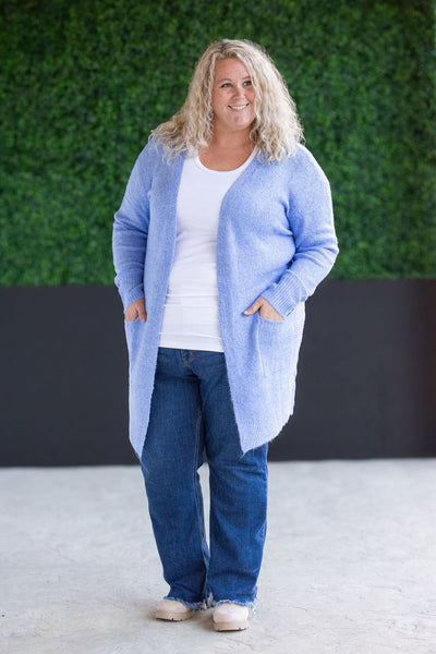 IN STOCK Madison Cozy Cardigan - Blue FINAL SALE