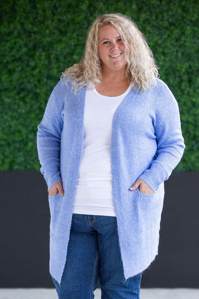 IN STOCK Madison Cozy Cardigan - Blue FINAL SALE