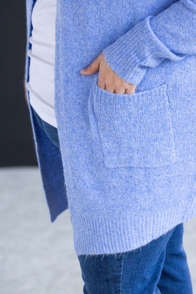 IN STOCK Madison Cozy Cardigan - Blue FINAL SALE