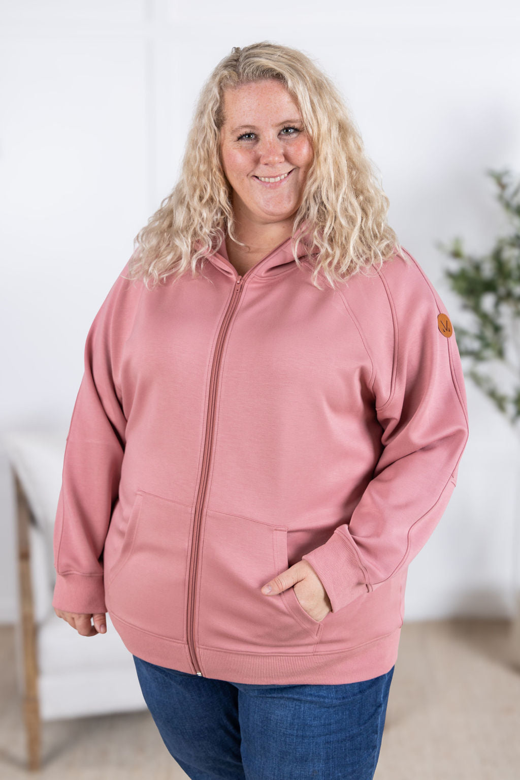 IN STOCK Scuba FullZip Hoodie - Rose
