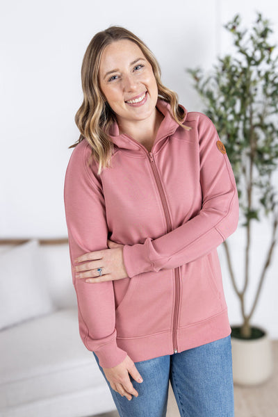 IN STOCK Scuba FullZip Hoodie - Rose
