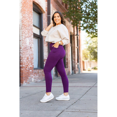 Ready to Ship | The Kinsley Purple Full Length Leggings Round 3 - Luxe Leggings by Julia Rose®