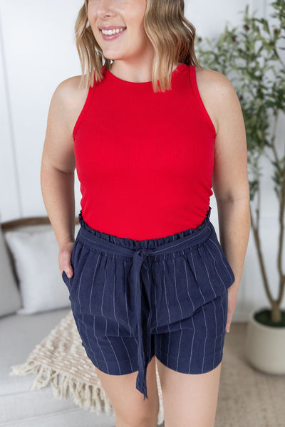 IN STOCK Libby Linen Shorts - Navy