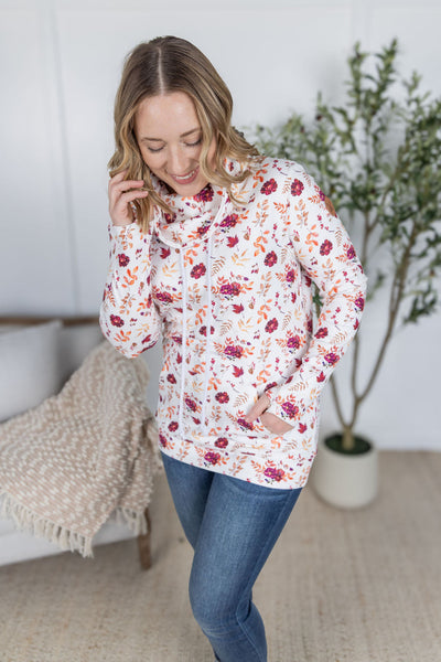 IN STOCK Soft Funnel Neck - Autumn Floral