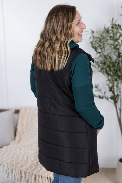 IN STOCK Harlow Long Vest - Black