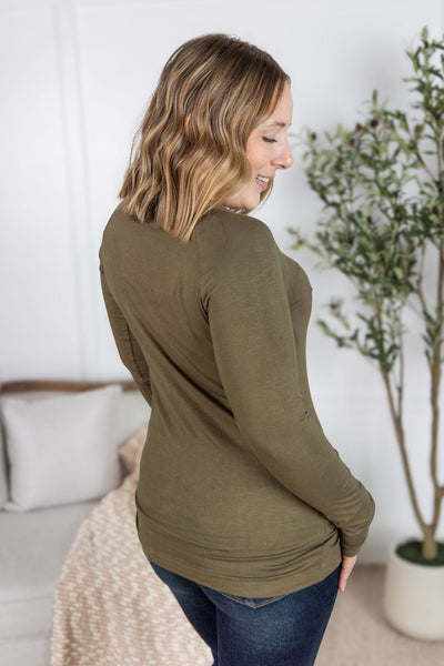 IN STOCK Blair Long Sleeve Top - Olive