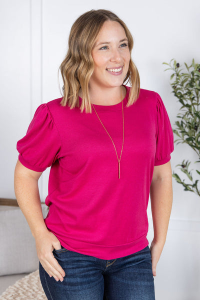 IN STOCK Katie Cozy Top - Magenta