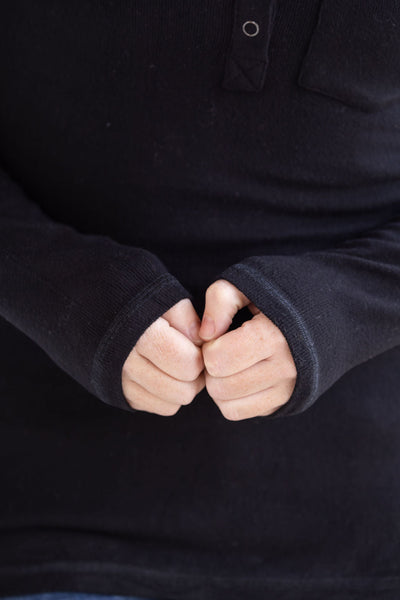 IN STOCK Georgia Long Sleeve Top - Black