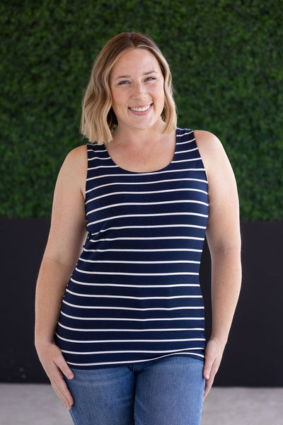 IN STOCK Tiffany Tank - Navy and White Stripes FINAL SALE