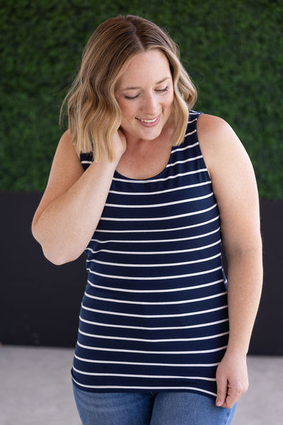 IN STOCK Tiffany Tank - Navy and White Stripes FINAL SALE