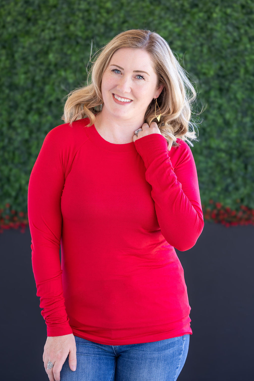 IN STOCK Blair Long Sleeve Top - Red