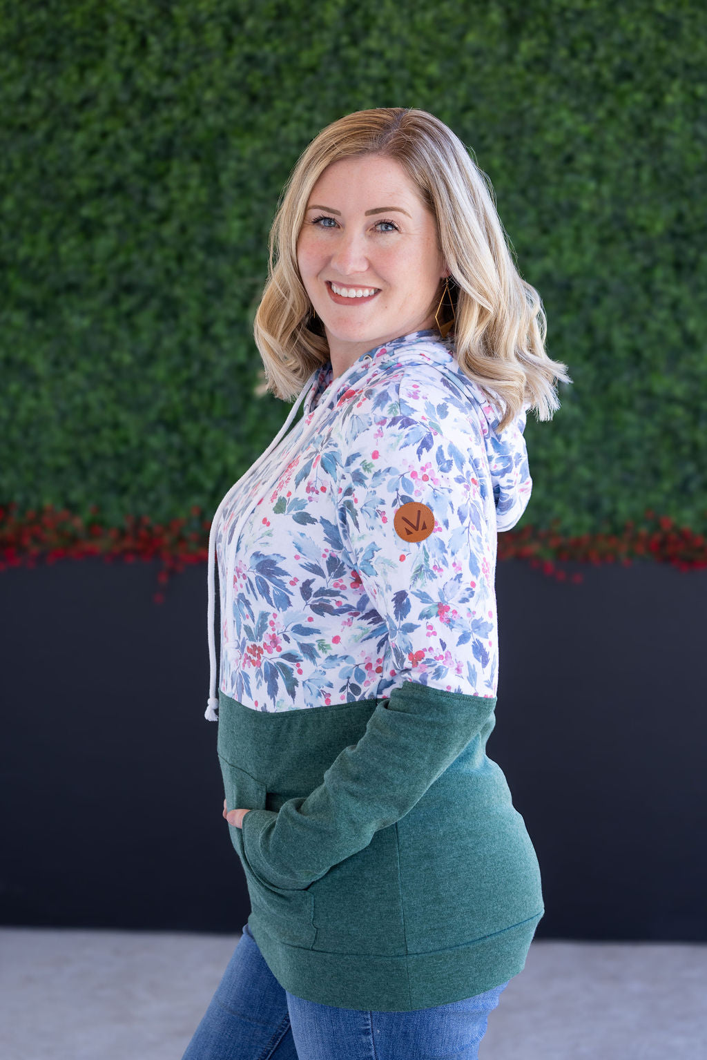 IN STOCK Hailey Pullover Hoodie - Winter Berry and Evergreen