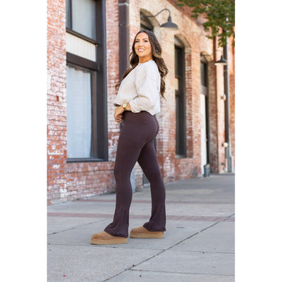 PreOrder  | The Brandy - Brown Flare Leggings WITH POCKETS