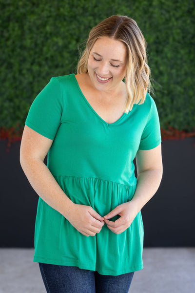 IN STOCK Sarah Ruffle Short Sleeve - Green