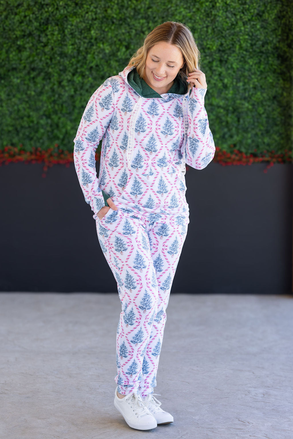 IN STOCK Hailey Pullover Hoodie - Candy Cane Lane