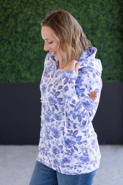 IN STOCK HalfZip Hoodie - Sapphire Floral