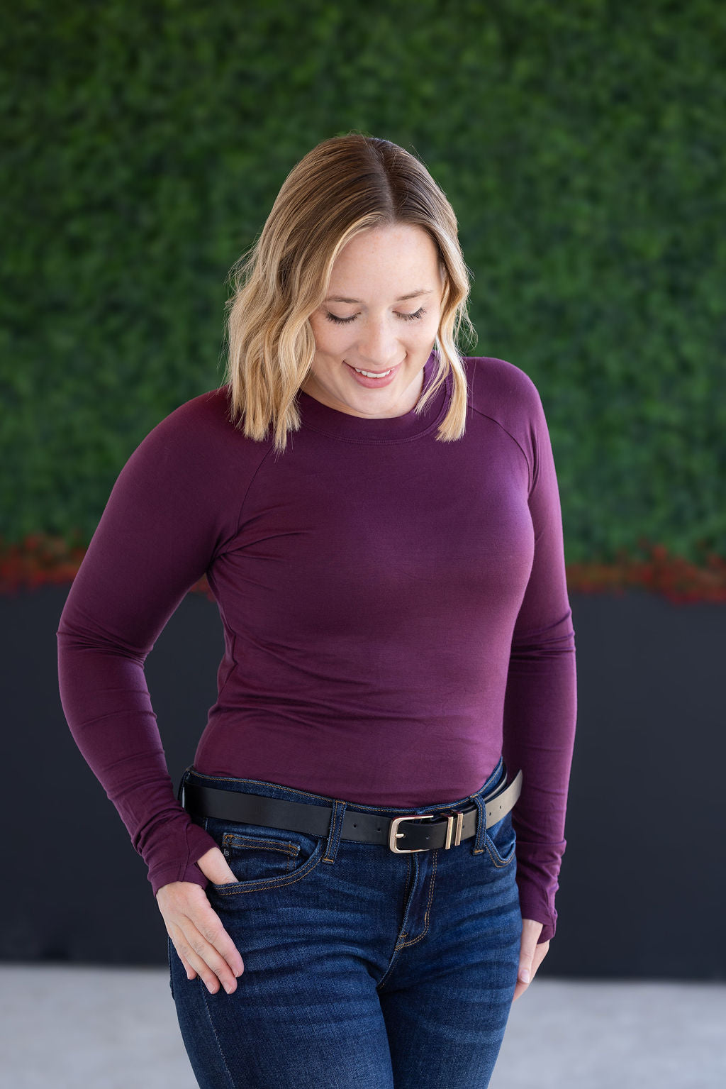IN STOCK Blair Long Sleeve Top - Plum