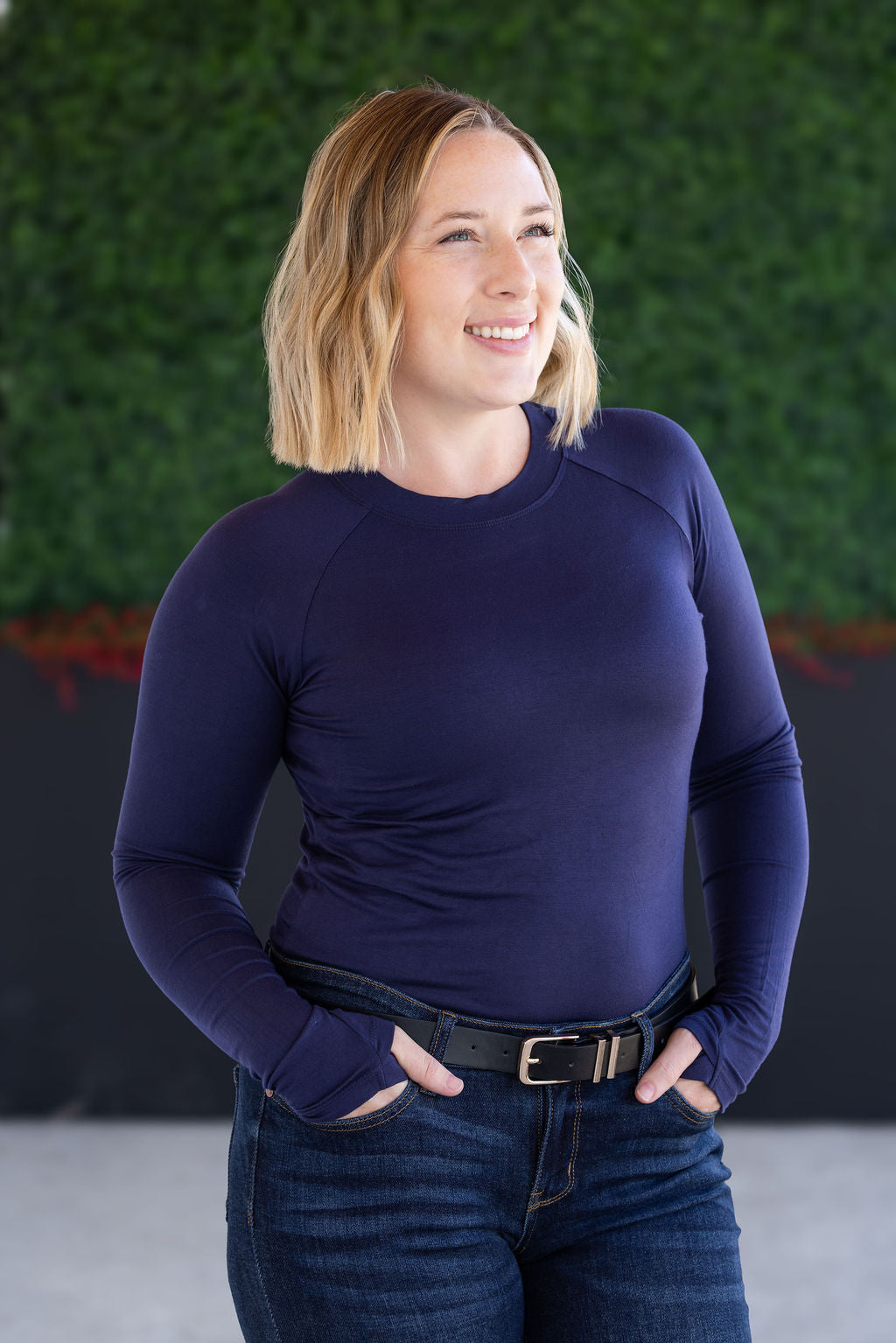 IN STOCK Blair Long Sleeve Top - Navy