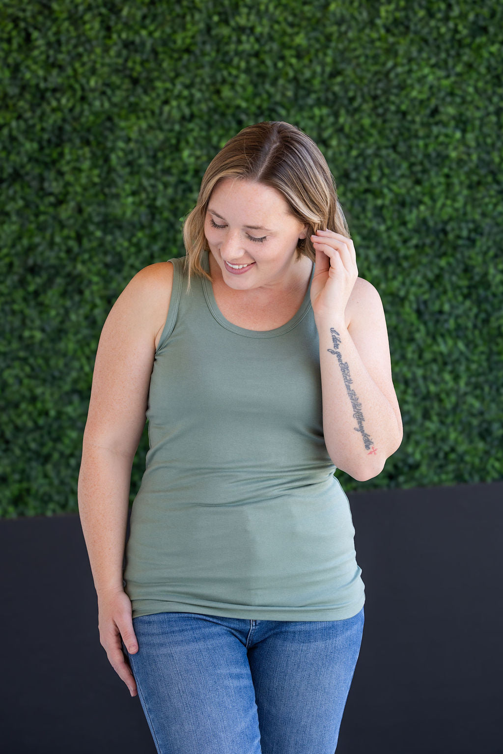 IN STOCK Ava Tank - Sage