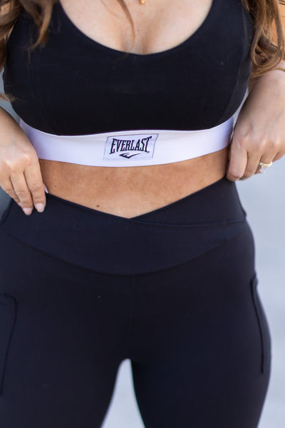 Ready to Ship |  The Stephanie - Crossover BLACK Pocket Full Length Leggings Round 5  - Luxe Leggings by Julia Rose®