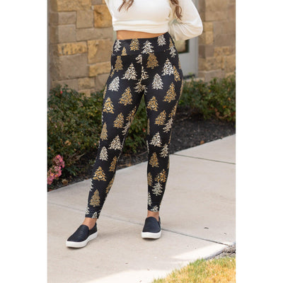 PreOrder  | Leopard Christmas Tree Leggings with Pocket