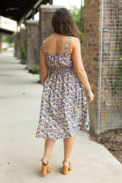 IN STOCK Cassidy Midi Dress - Micro Vintage Floral FINAL SALE