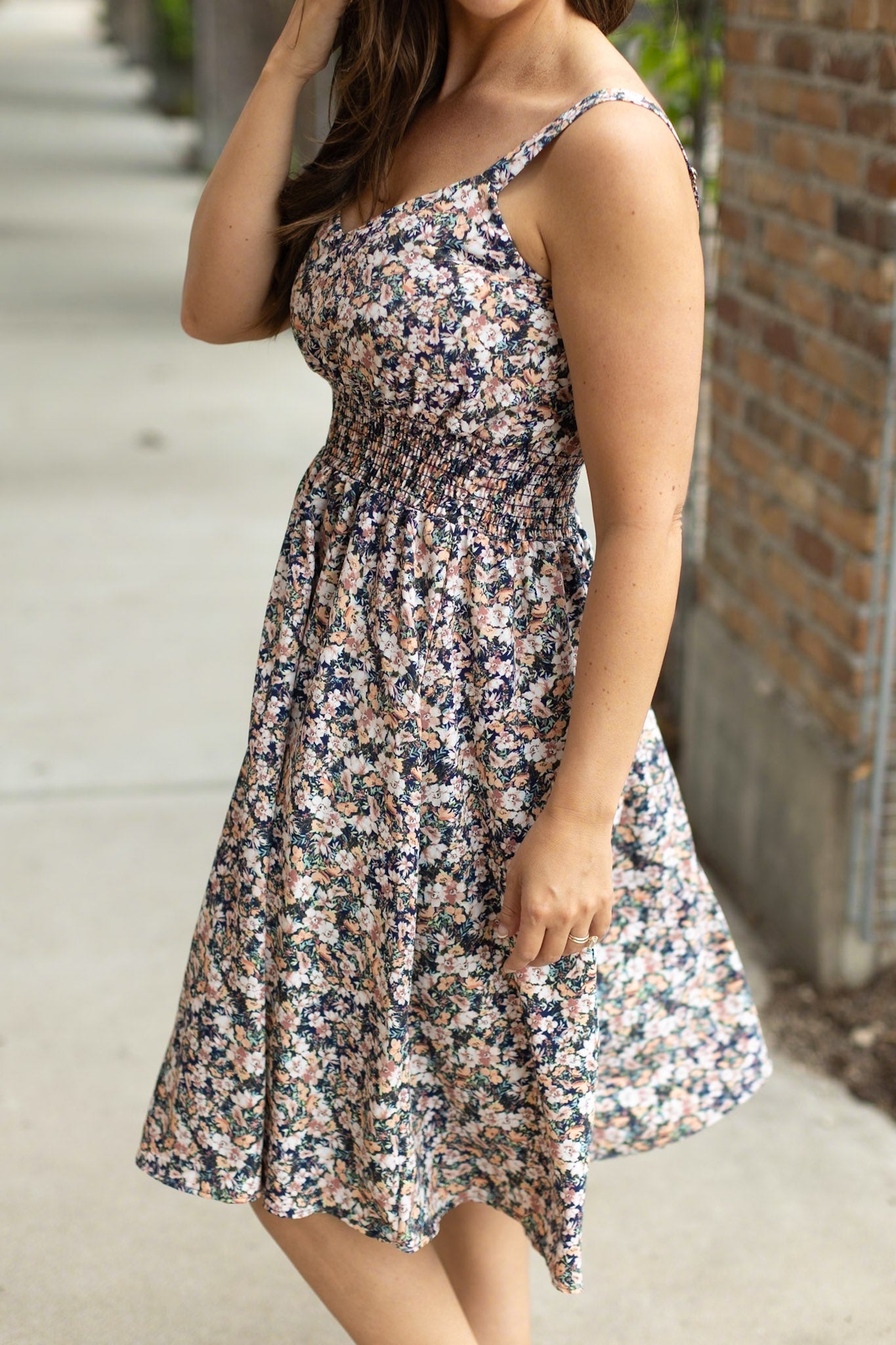 IN STOCK Cassidy Midi Dress - Micro Vintage Floral FINAL SALE