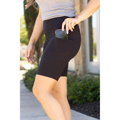 Ready to Ship  | The Bree - Black  BIKER 7-inch SHORTS
