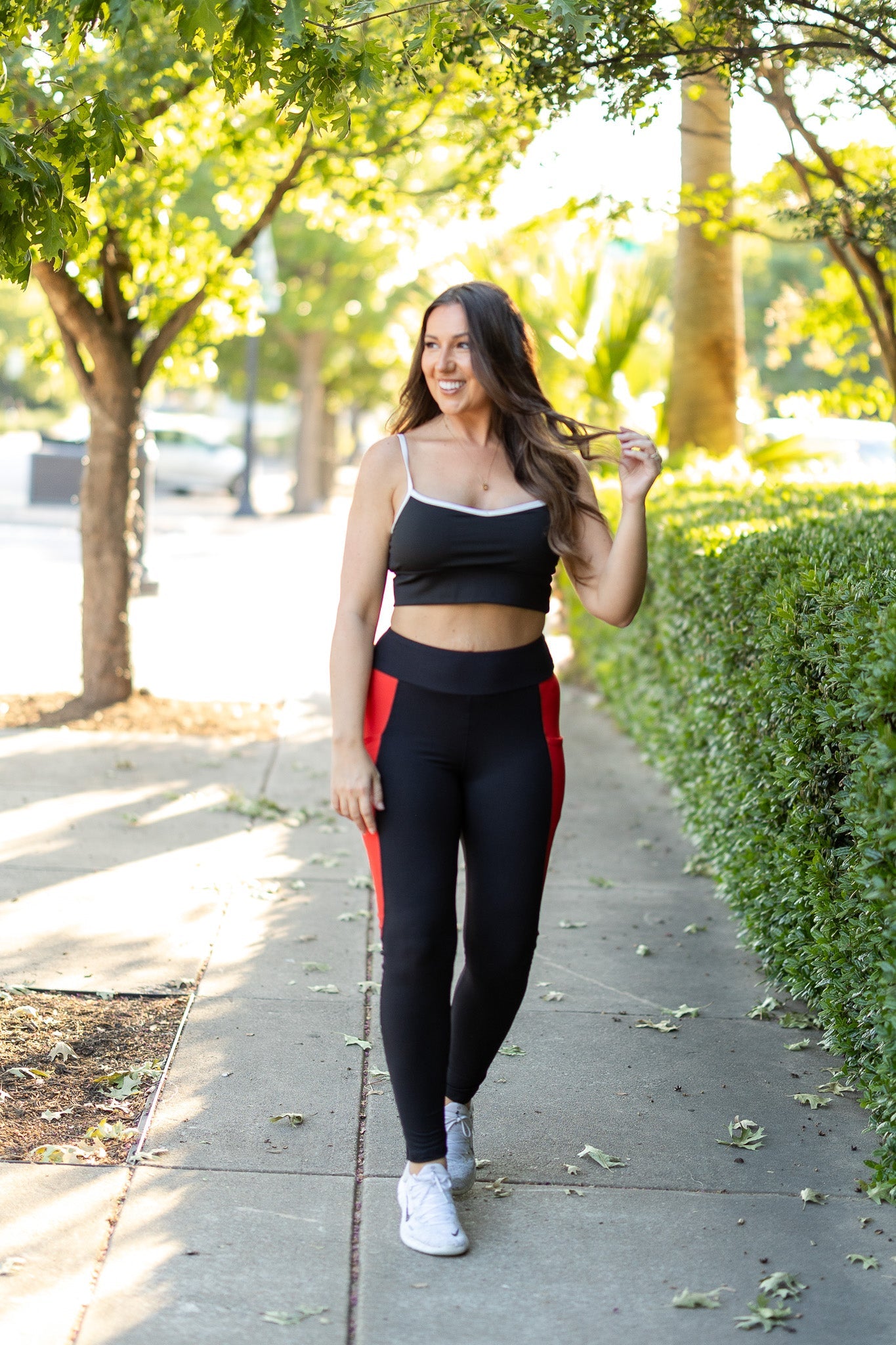 Ready to Ship | The Roxie - Red Panel Full Length Leggings