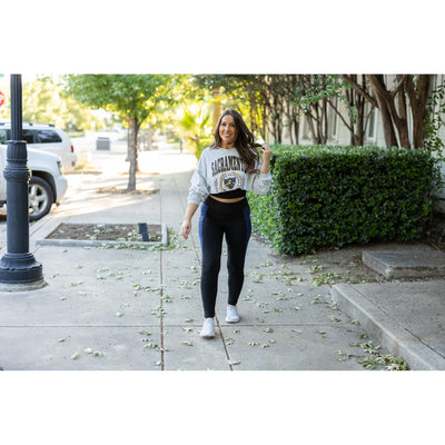 Ready to Ship | The Billie- Blue Panel Full Length Leggings