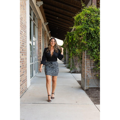 Ready to Ship | The Stella -  Snow Leopard Jogger Skirt