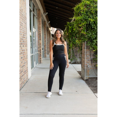 Ready to Ship | The Carolina - Cow Print Panel Leggings