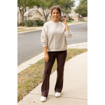 PreOrder | The Rhea - BROWN 30 Inch Bootcut Leggings with Pockets