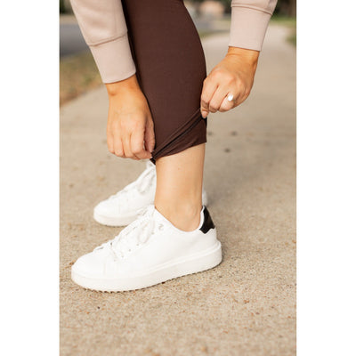 PreOrder | The Belle - Brown FLEECE Full Length Leggings with Pockets*