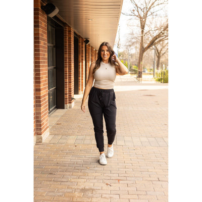 Ready to Ship | The Reagan - Black Joggers  - Luxe Leggings by Julia Rose®