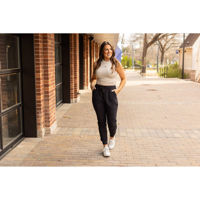 Ready to Ship | The Reagan - Black Joggers  - Luxe Leggings by Julia Rose®