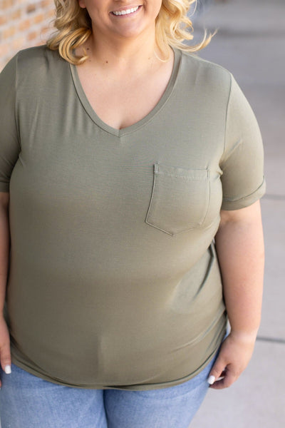 IN STOCK Sophie Pocket Tee - Olive | Women's Short Sleeve