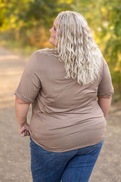 IN STOCK Sophie Pocket Tee - Mocha | Women's Short Sleeve