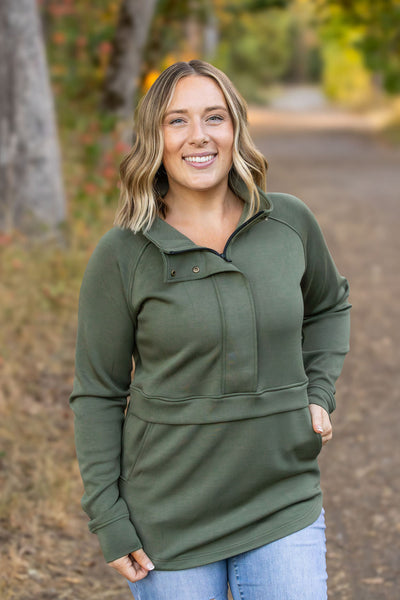 IN STOCK Mia Scuba Halfzip - Olive