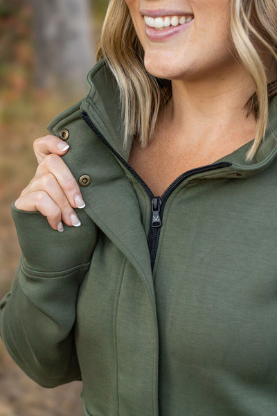 IN STOCK Mia Scuba Halfzip - Olive