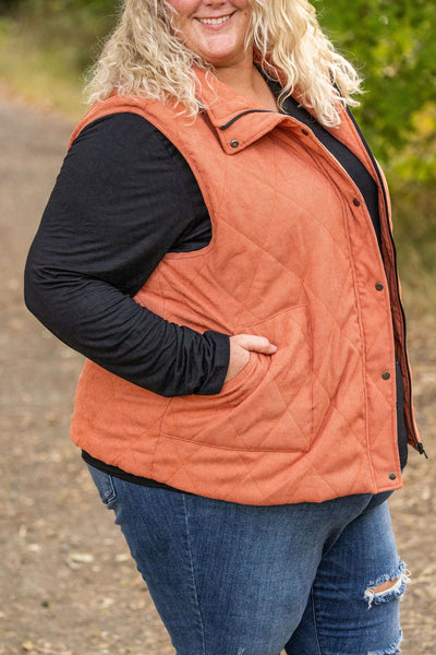 IN STOCK Corduroy Vest - Pumpkin FINAL SALE