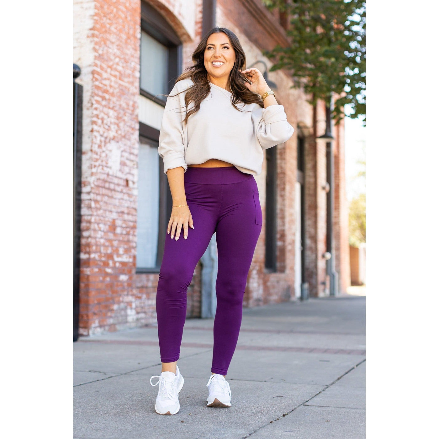 Ready to Ship | The Kinsley Purple Full Length Leggings Round 3 - Luxe Leggings by Julia Rose®