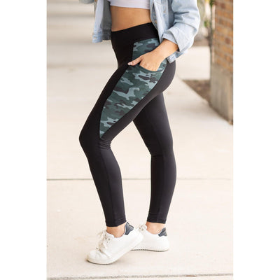 Ready to Ship | The Celeste - Camo Panel Leggings