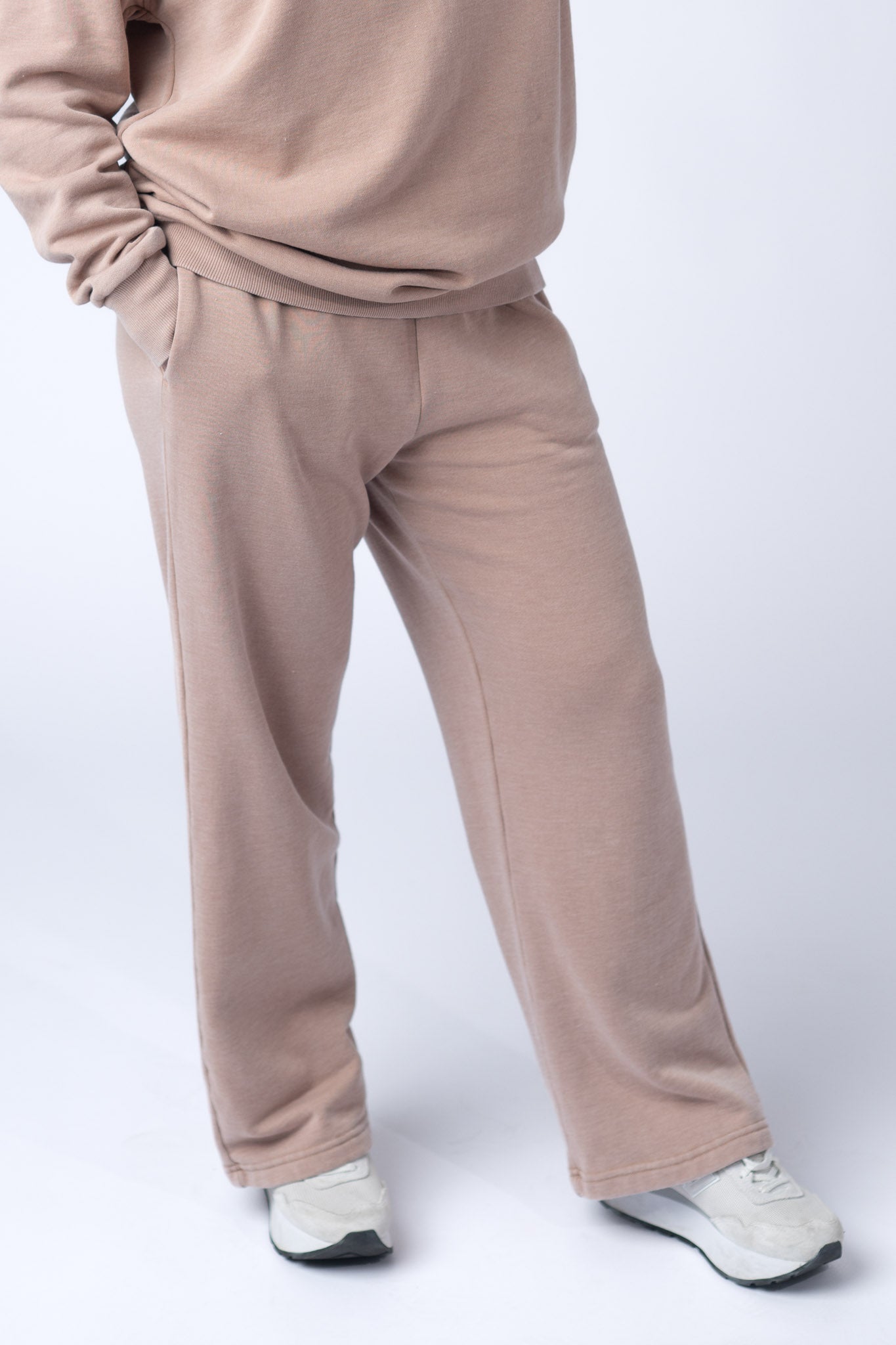 IN STOCK Wide Leg Vintage Wash Bottoms - Tan